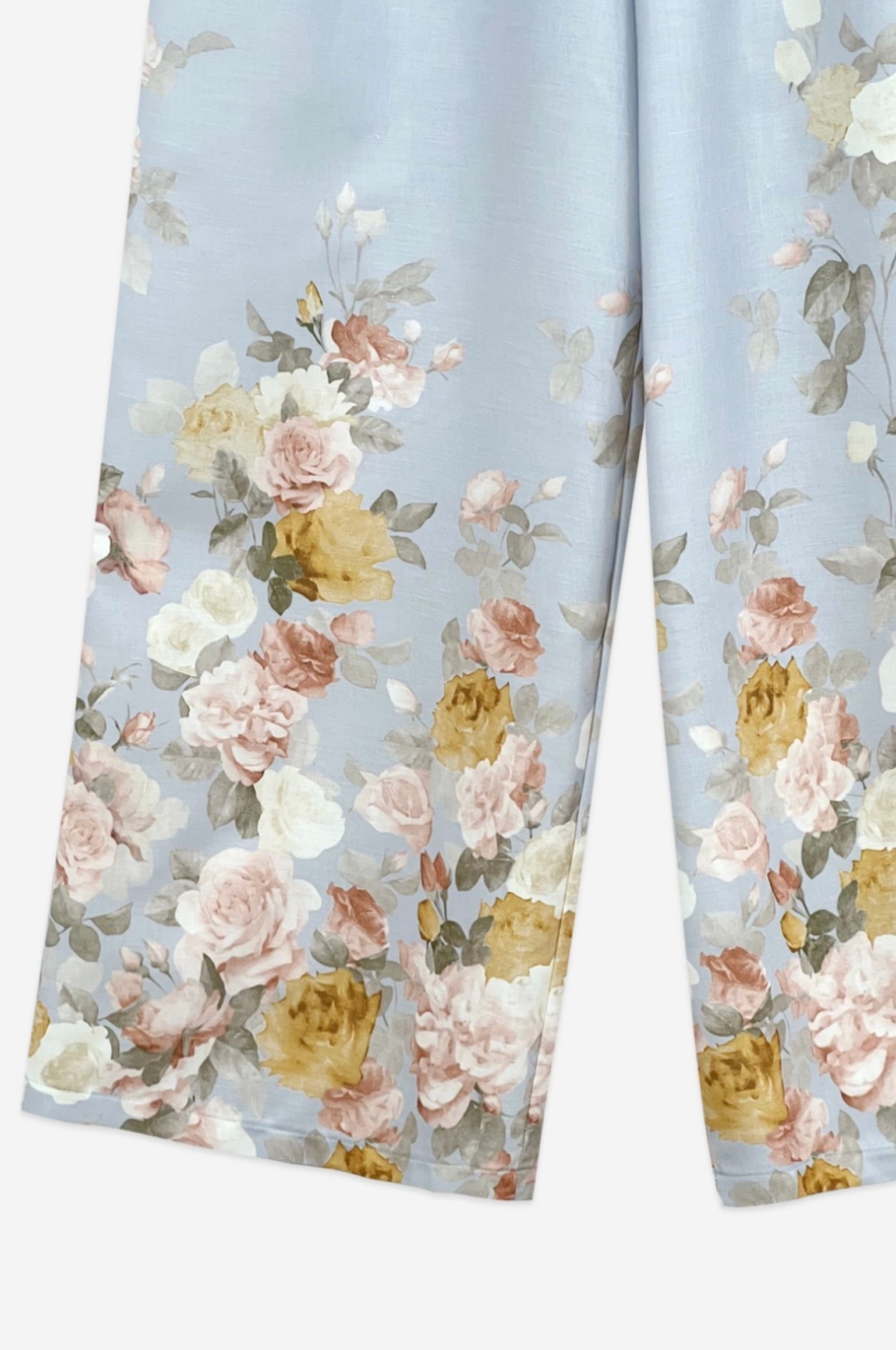 PANTALON FLEURI CEINTURÉ