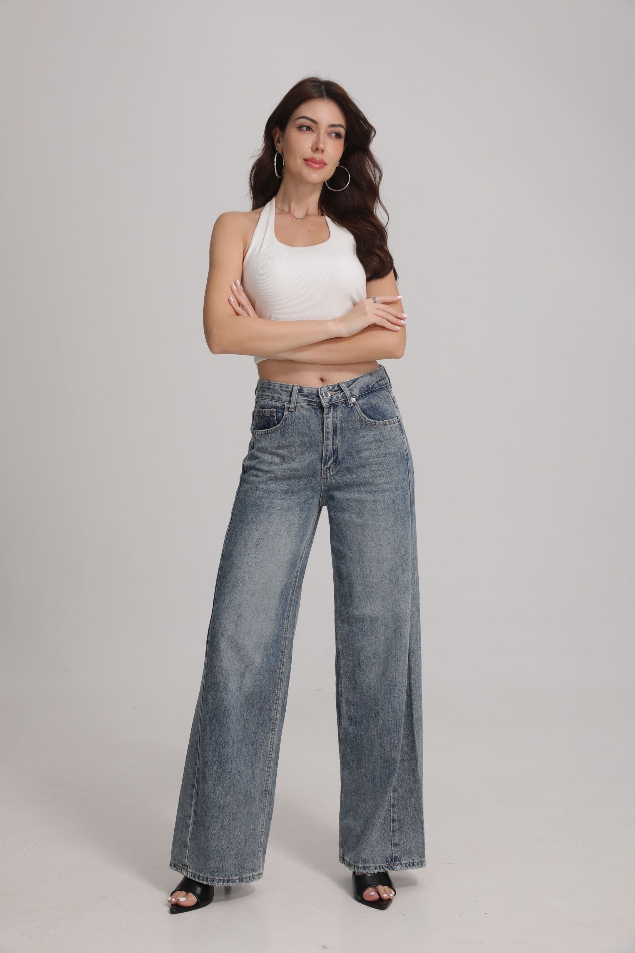 JEAN WIDE LEG TAILLE HAUTE 