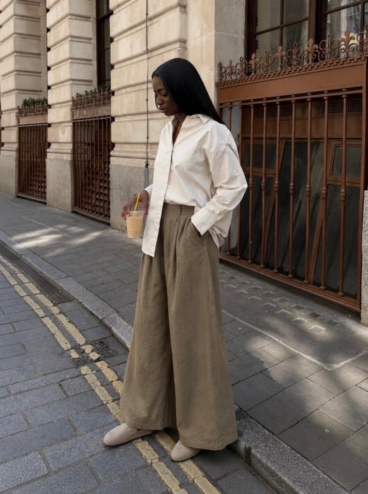 PANTALON PALLAZO CAMEL