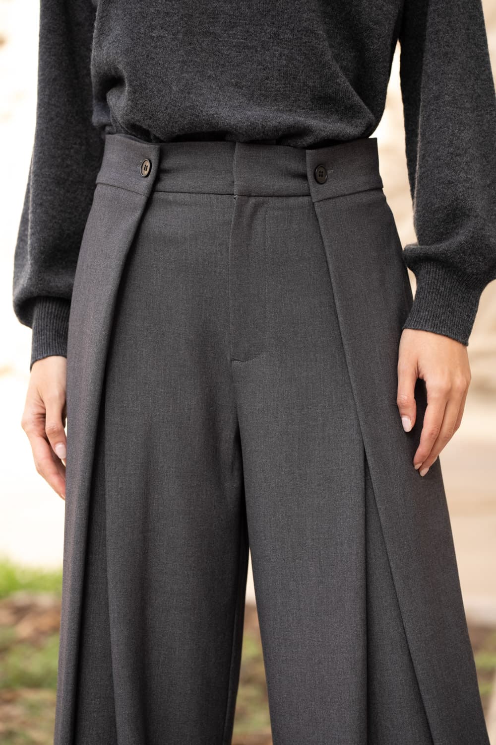 Pantalon Palazzo gris