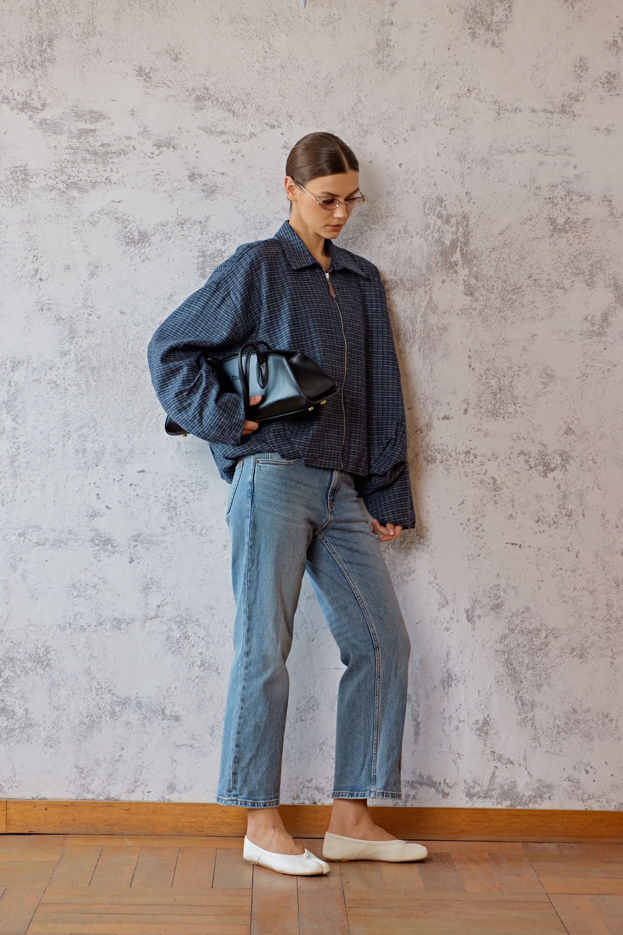 VESTE À CARREAUX LÉA 