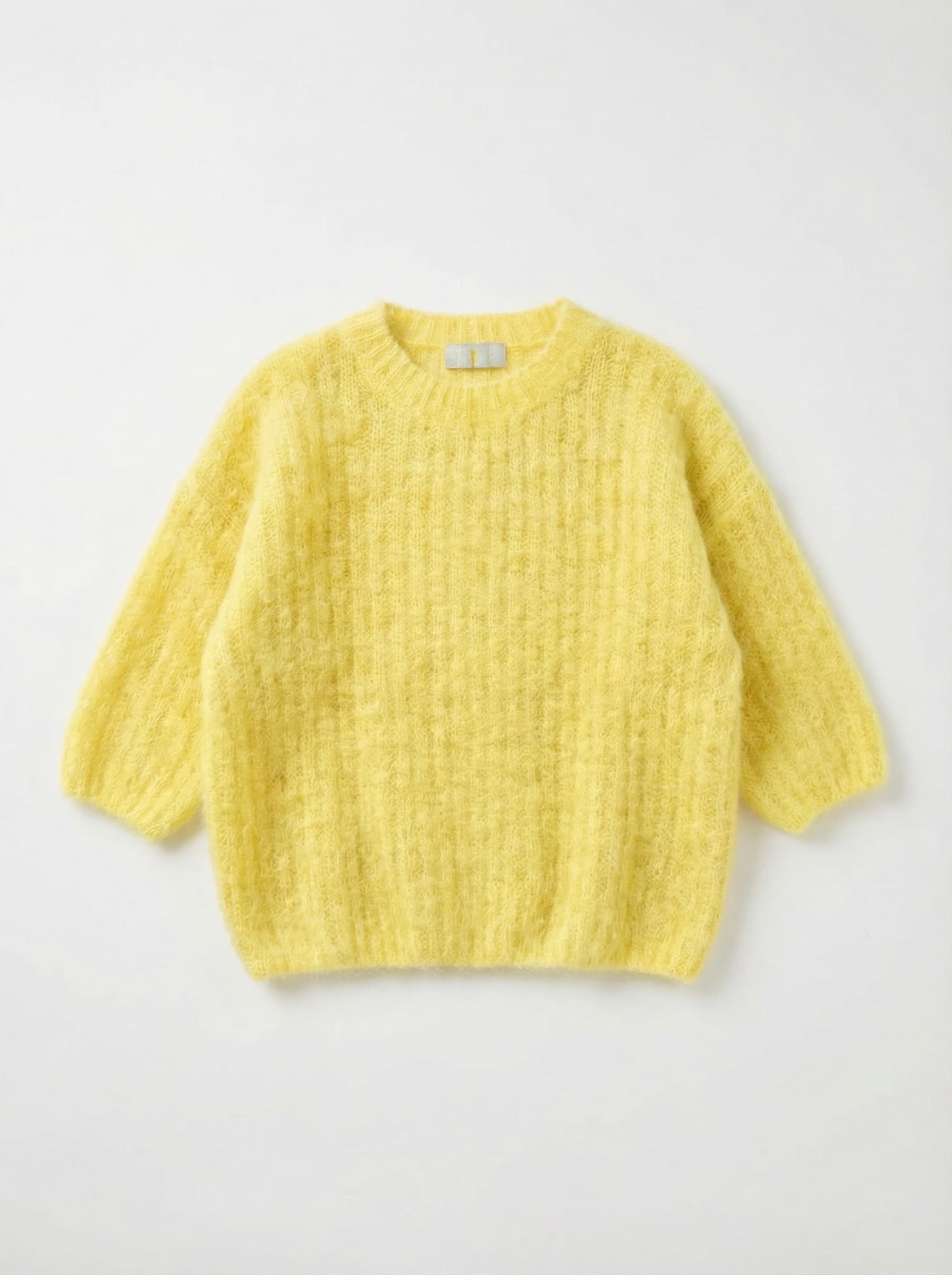 PULL MANCHES COURTES MOHAIR 