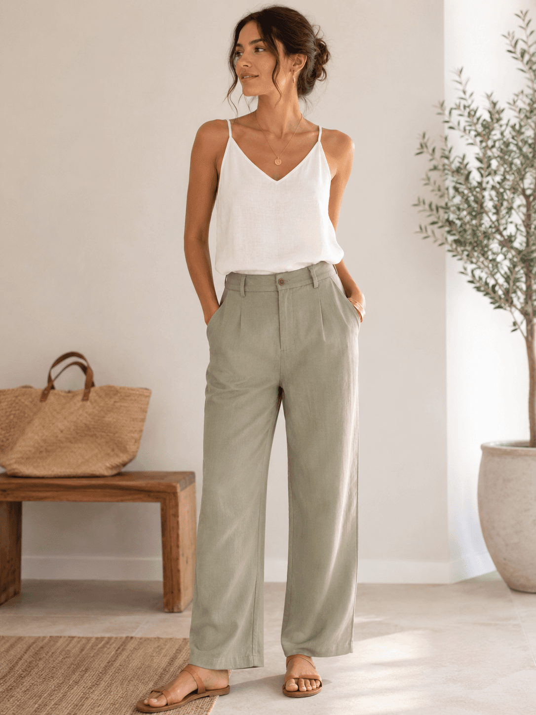 Pantalon limoncello kaki 