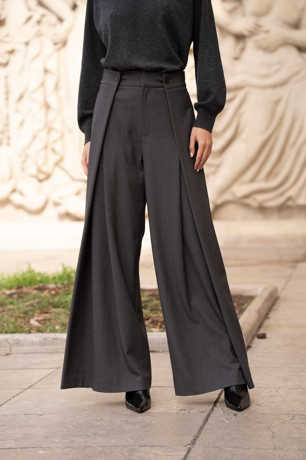 Pantalon Palazzo gris