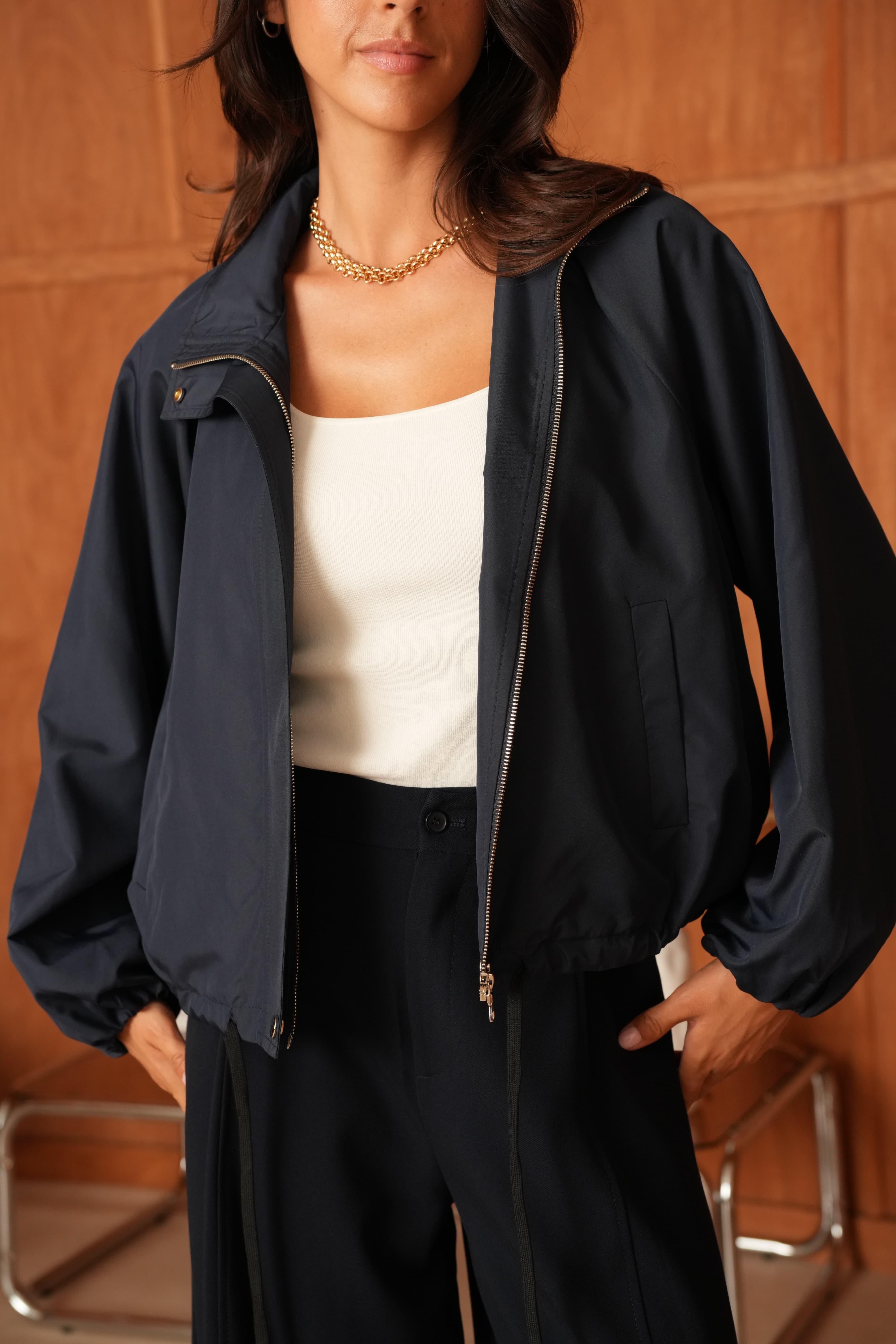 VESTE IMPERMÉABLE BLEU MARINE 