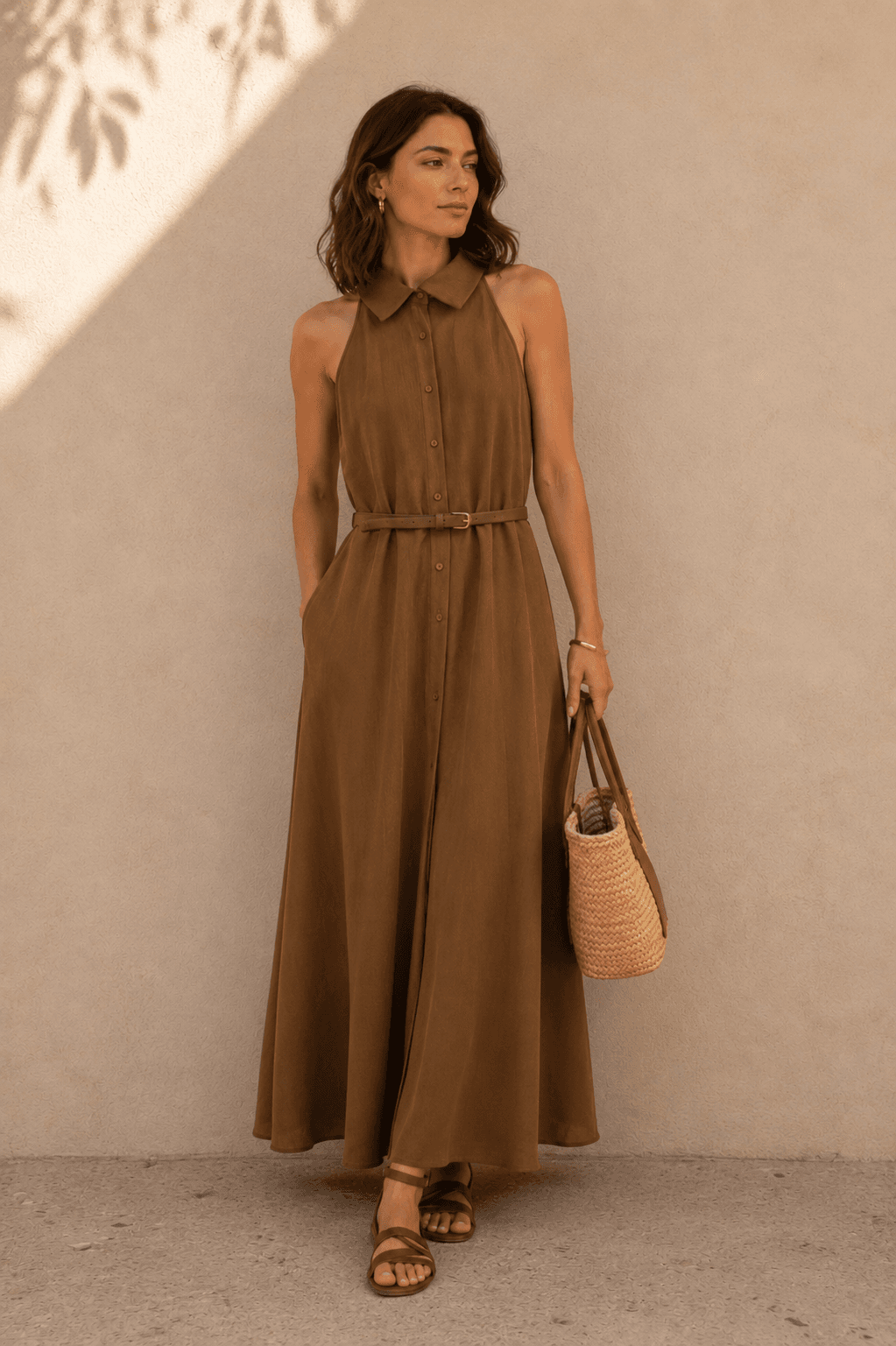 ROBE LONGUE EN LIN 