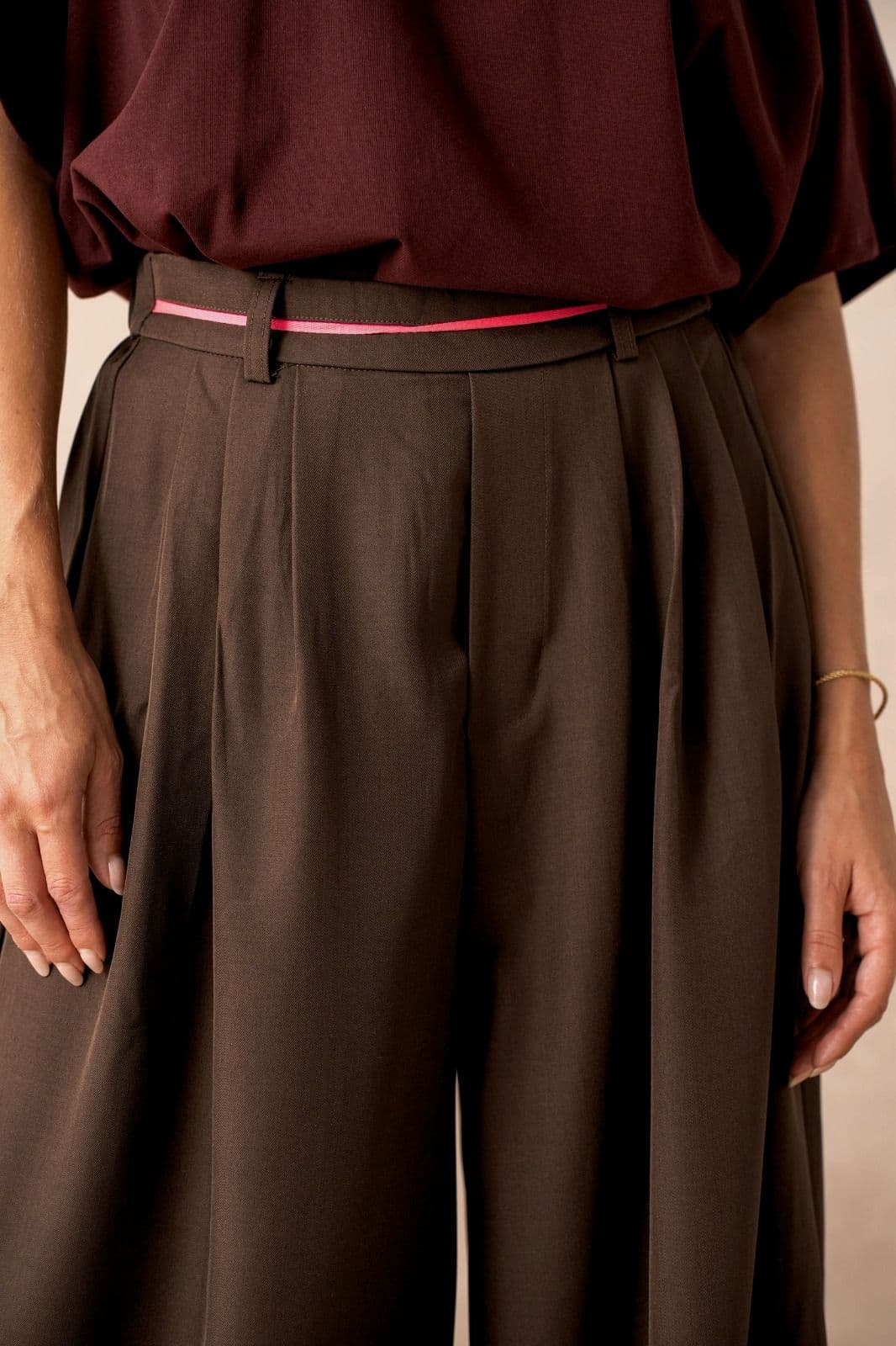 PANTALON JUPE-CULOTTE MARRON