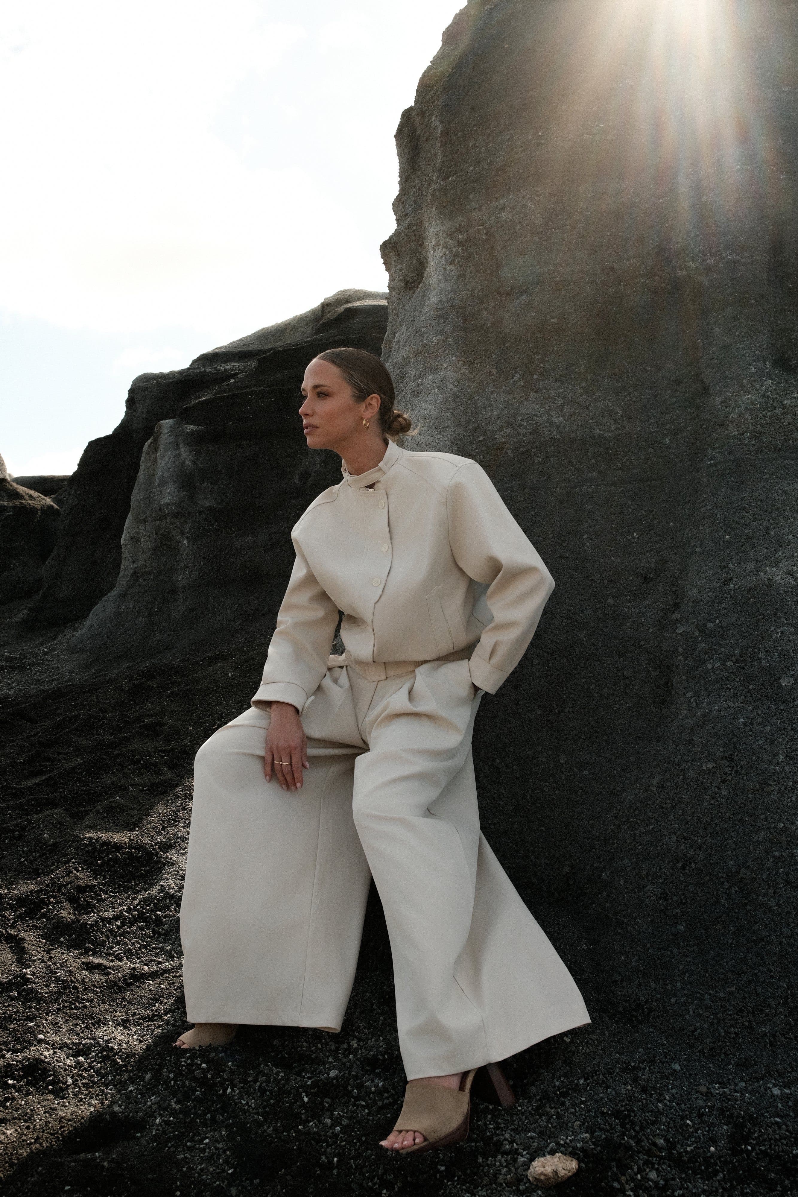 VESTE BOMBER BLANCHE 