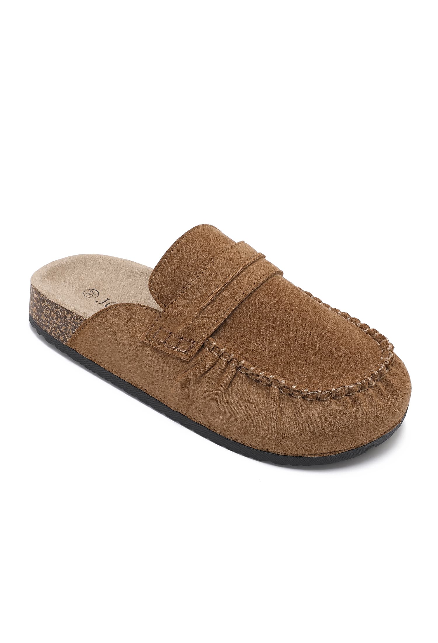 MULES PLATES EN SUÉDINE 