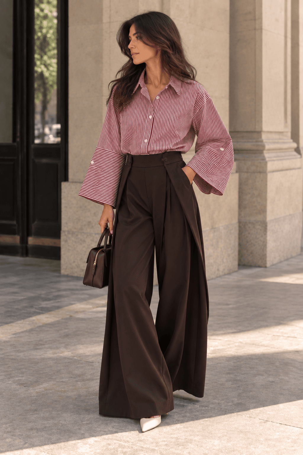 CHEMISE MANCHE 3/4 RAYÉE 