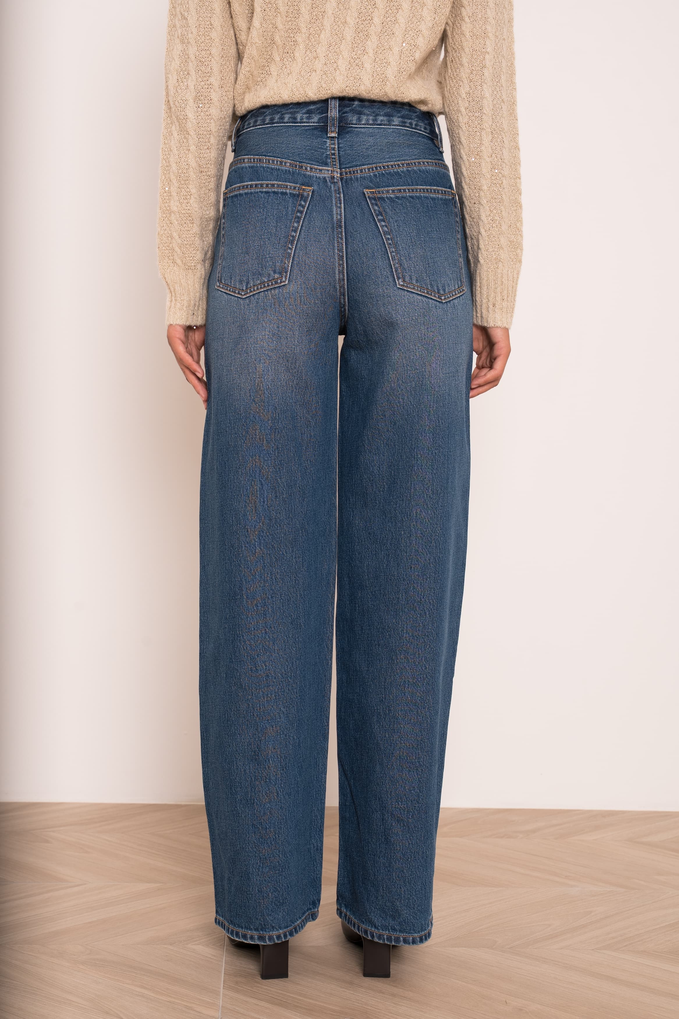 JEAN WIDE LEG EN COTON