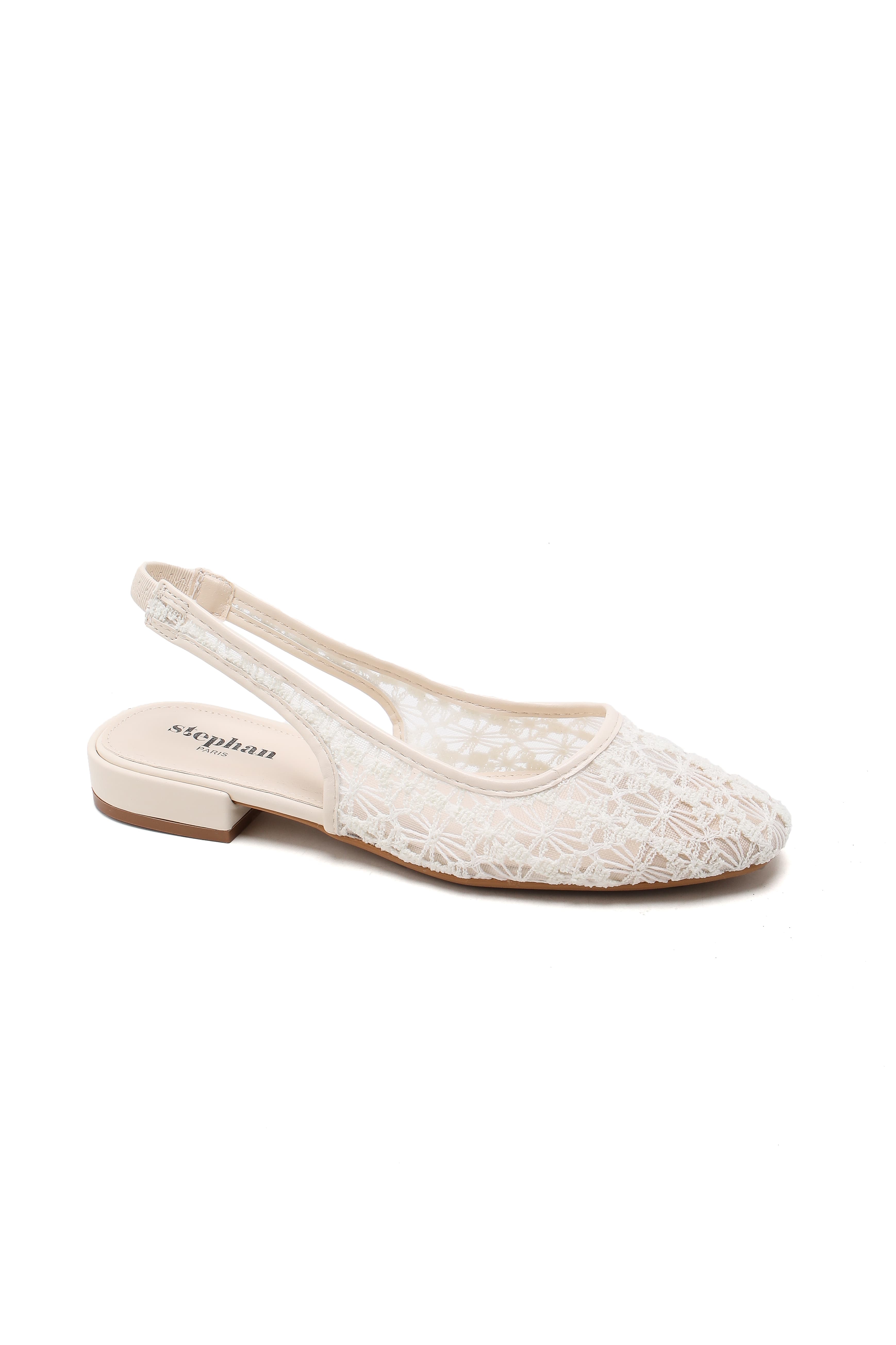 BALLERINES À BRIDE ARRIÈRE ECRU