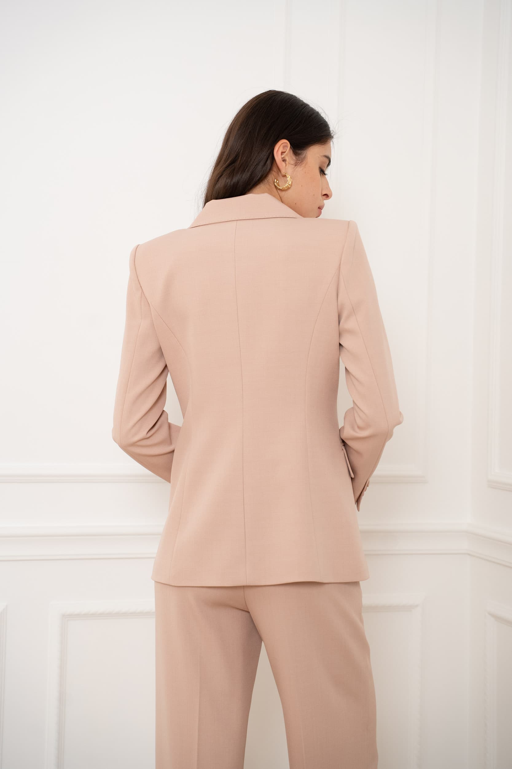 BLAZER CINTRÉ COUTURES PIQUÉES 