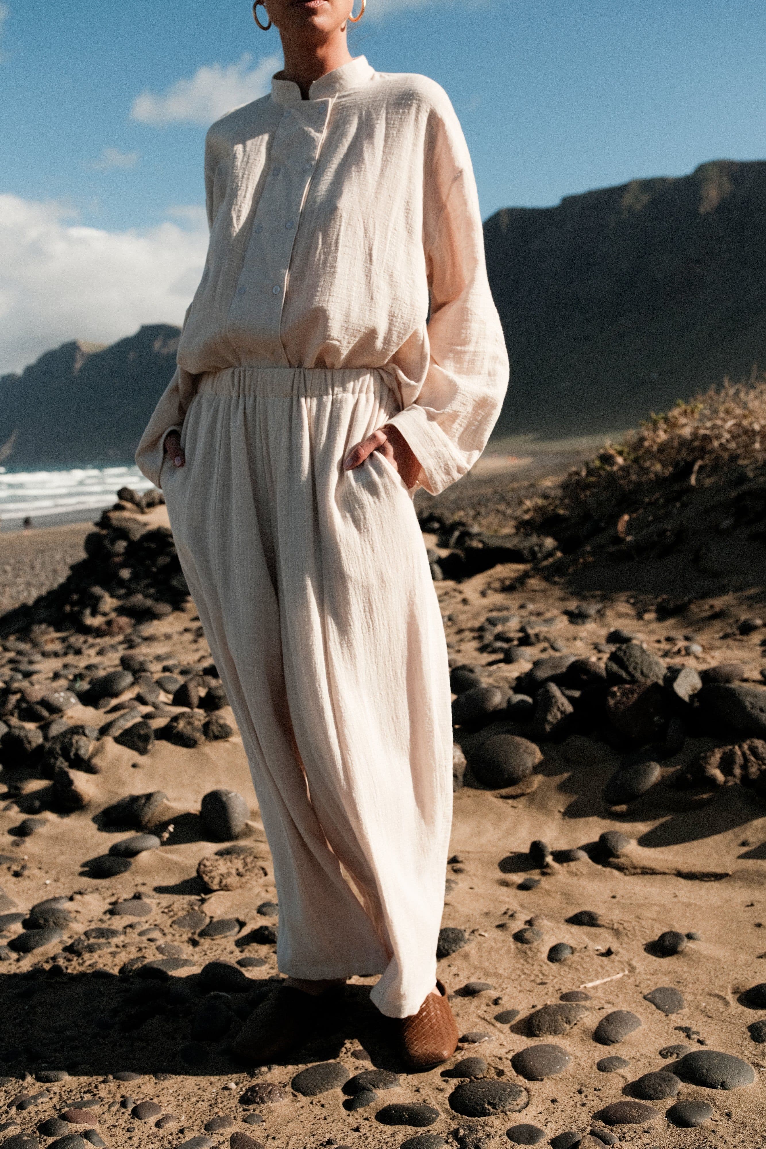 PANTALON COTON ET LIN