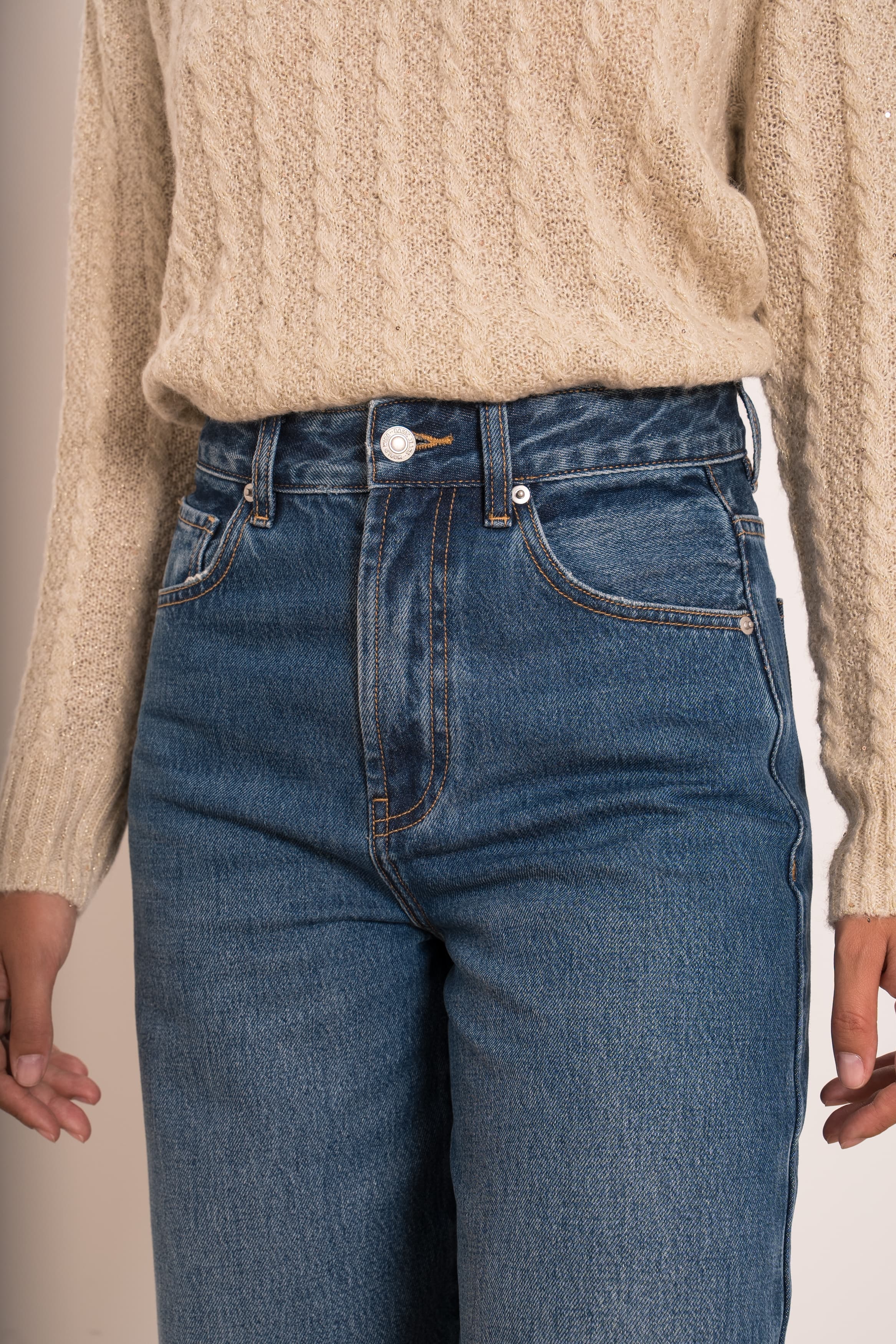 JEAN WIDE LEG EN COTON