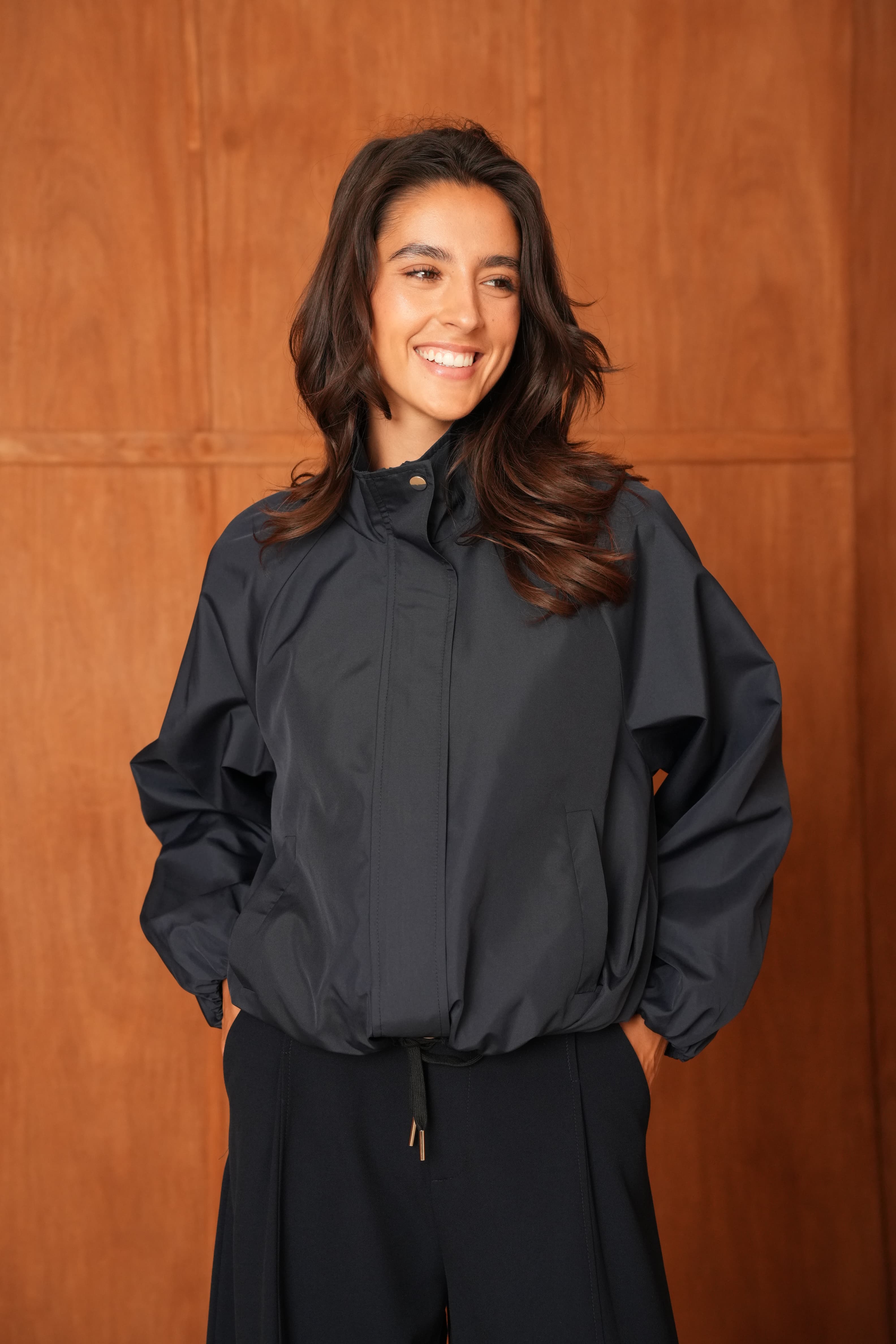 VESTE IMPERMÉABLE BLEU MARINE 