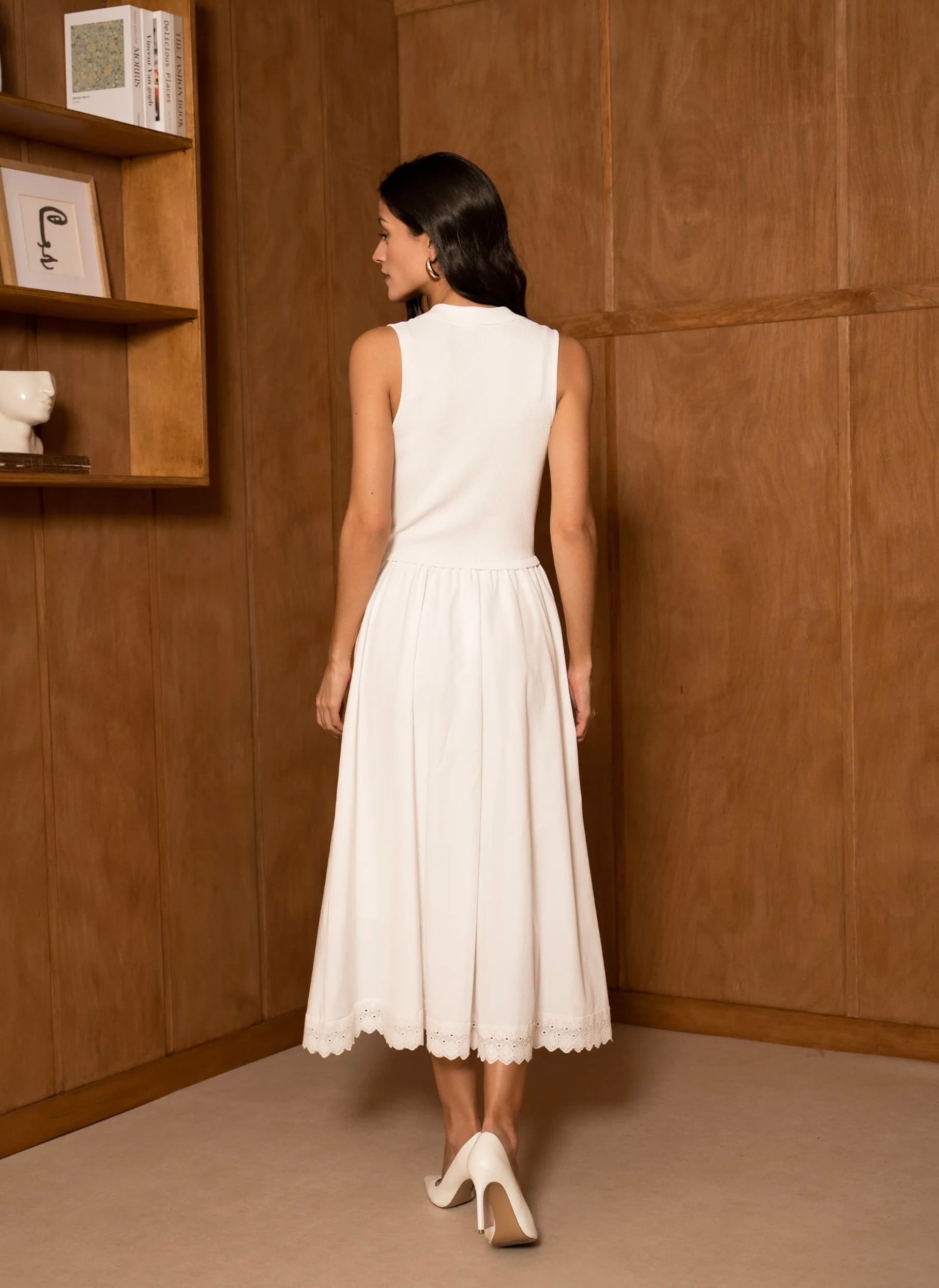 ROBE MIDI BI-MATIERE 