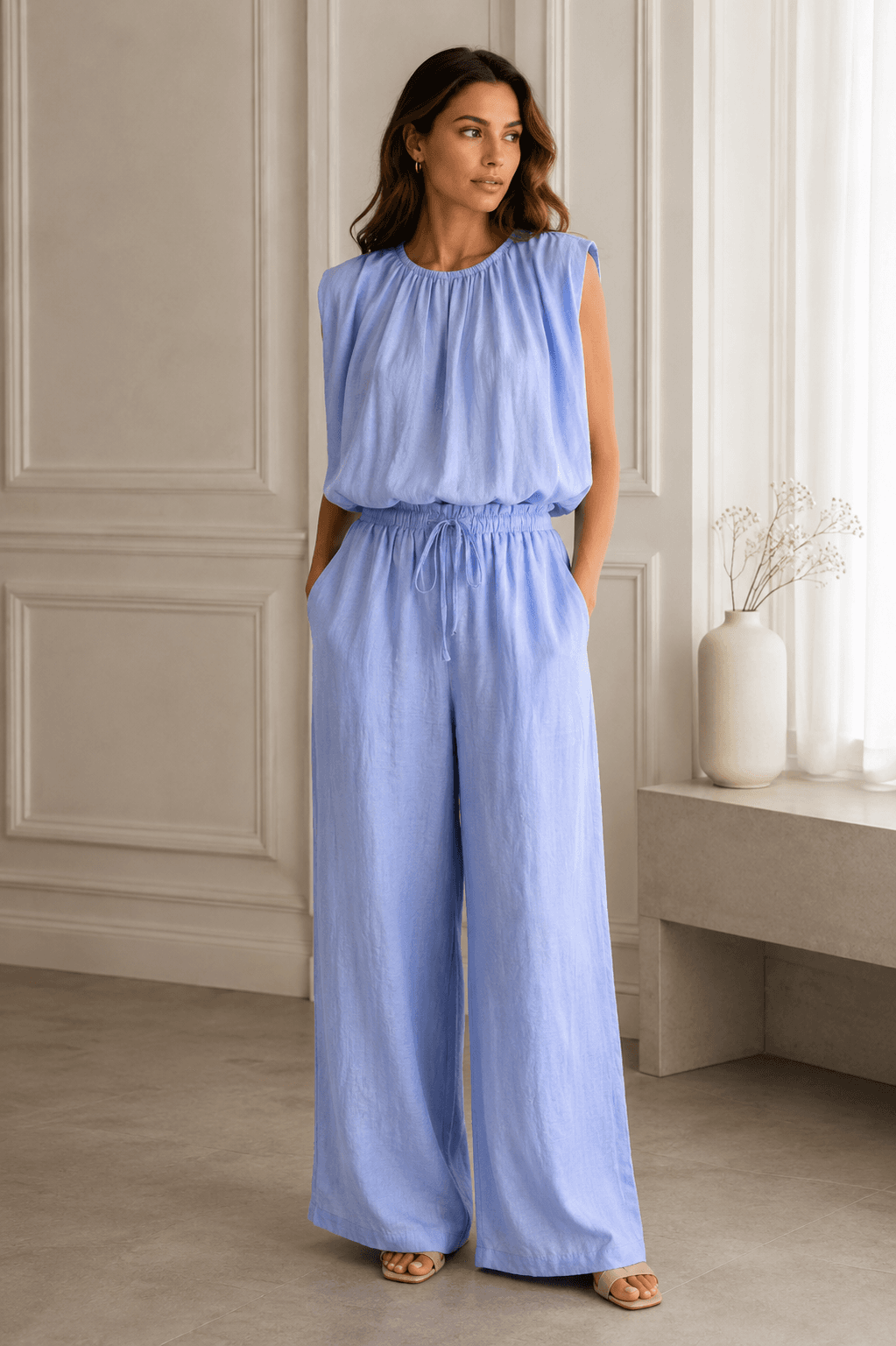 PANTALON FLUIDE EN COTON 