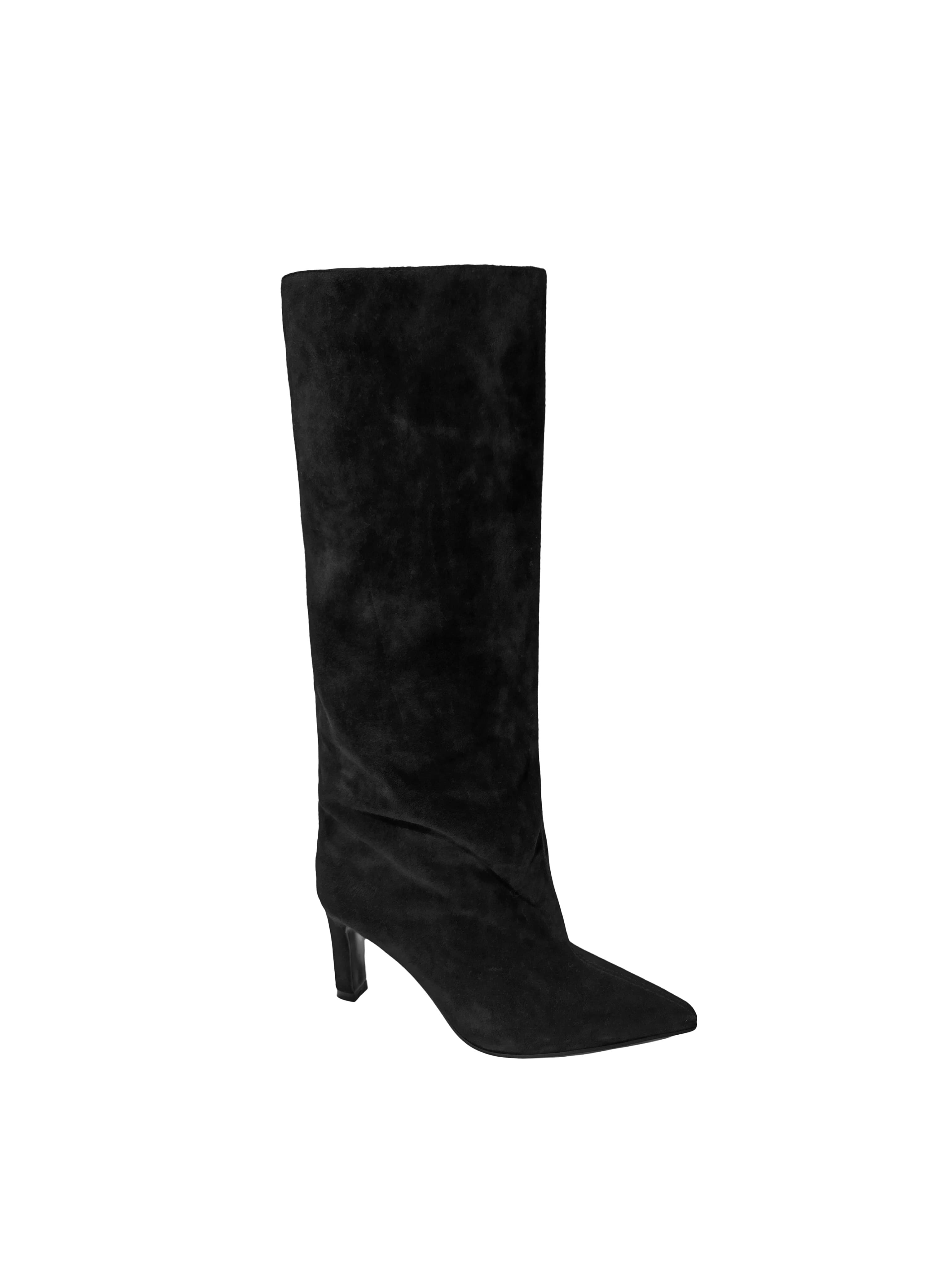 BOTTES HAUTES EN SUÉDINE NOIR