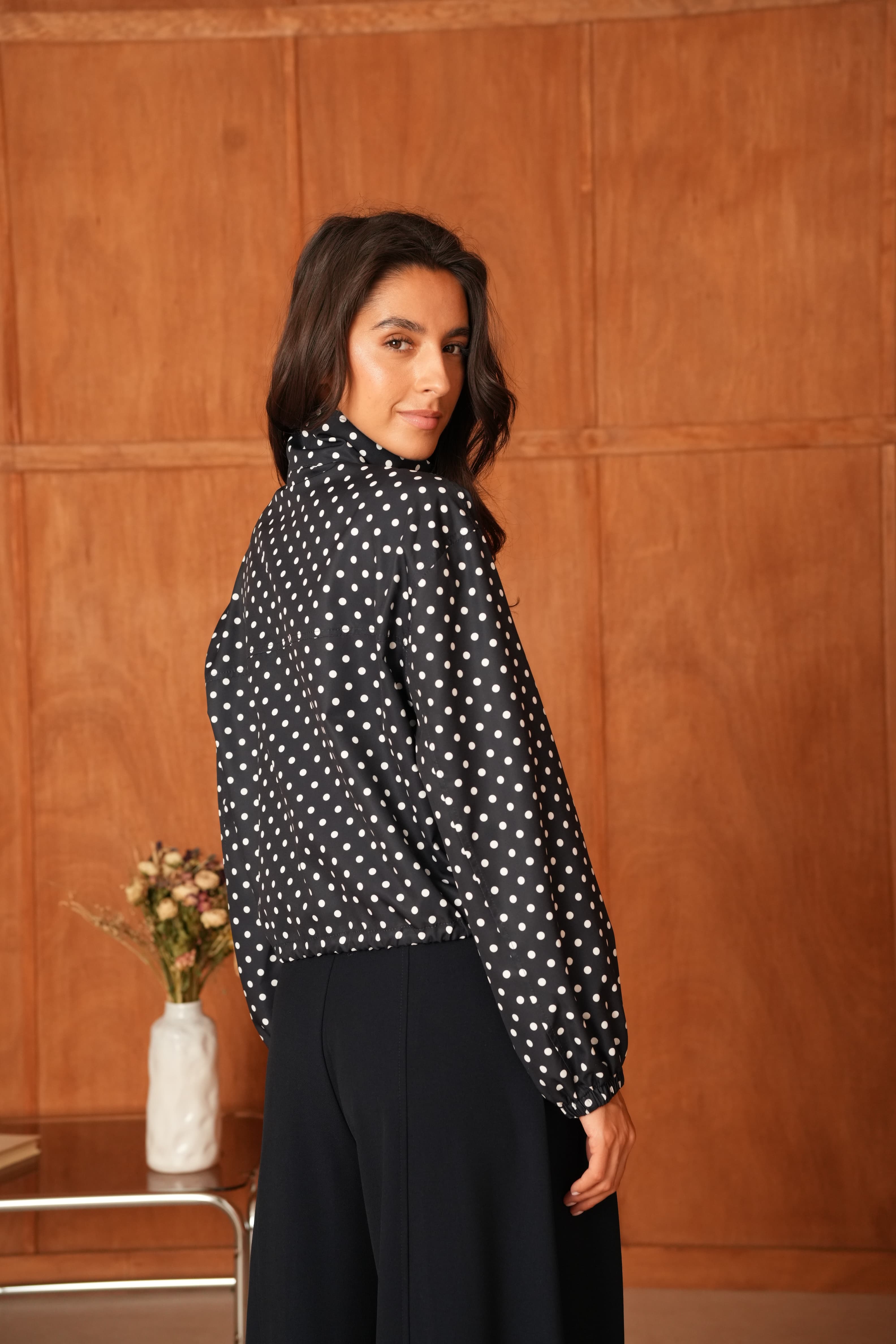 VESTE IMPERMÉABLE À POIS