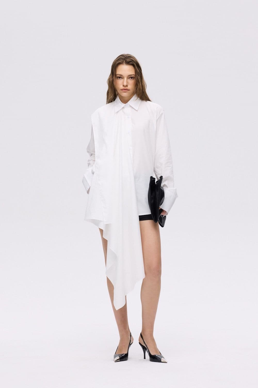 CHEMISE CAPE ASYMÉTRIQUE 