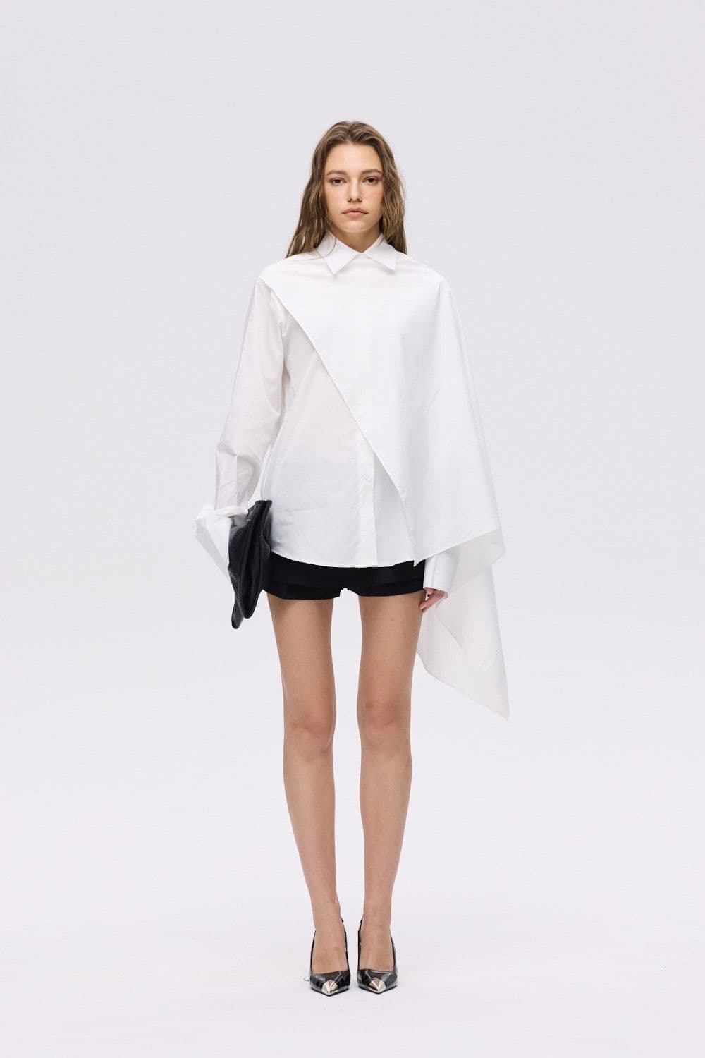 CHEMISE CAPE ASYMÉTRIQUE 
