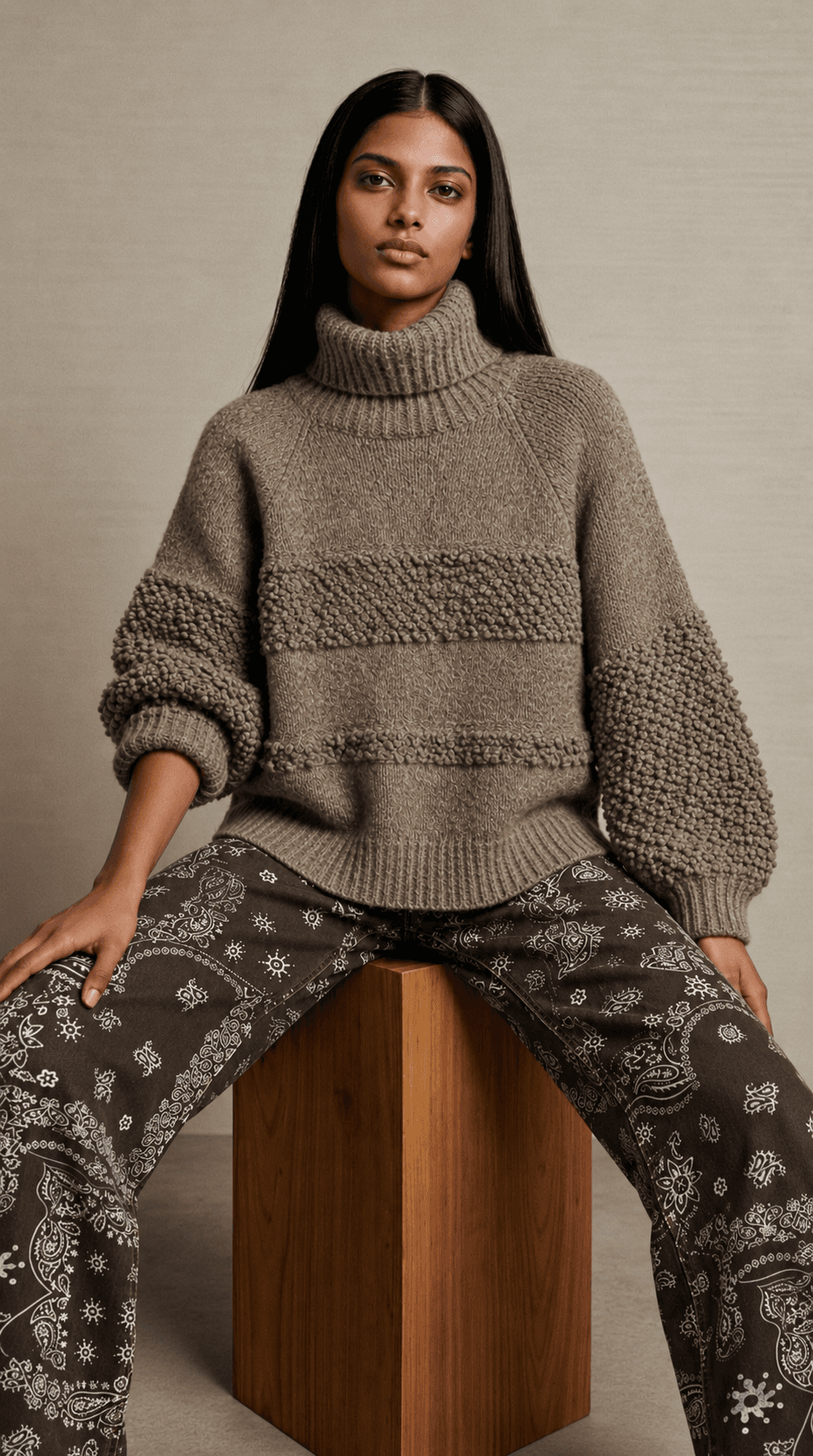 PULL MAILLE BOUCLÉE