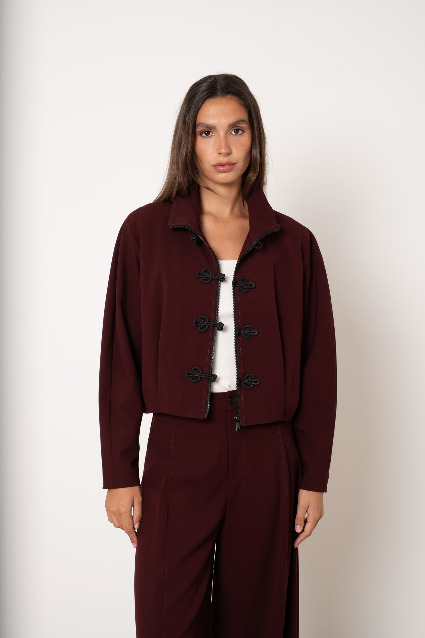 VESTE SORA À BRANDEBOURGS 