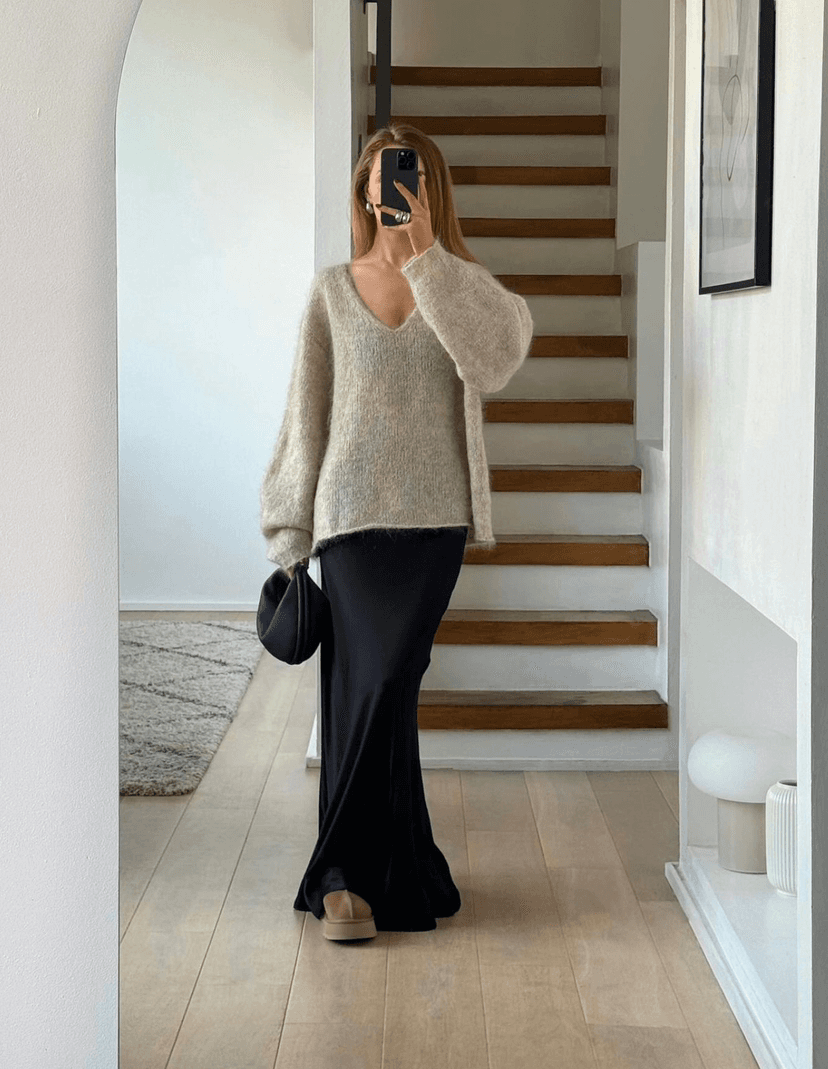 JUPE LONGUE SATIN