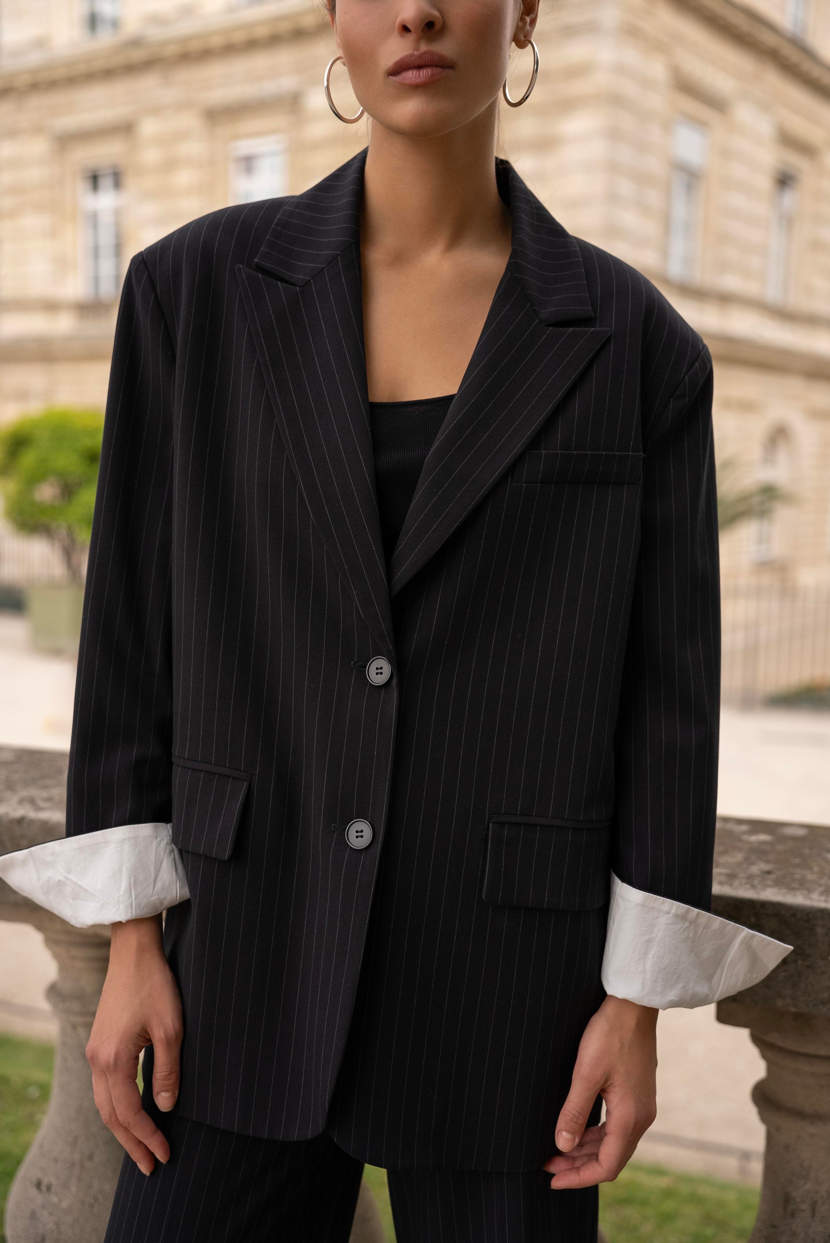 BLAZER OVERSIZE RAYÉ