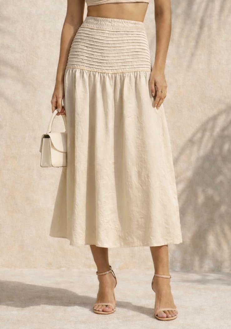 JUPE LONGUE EN COTON