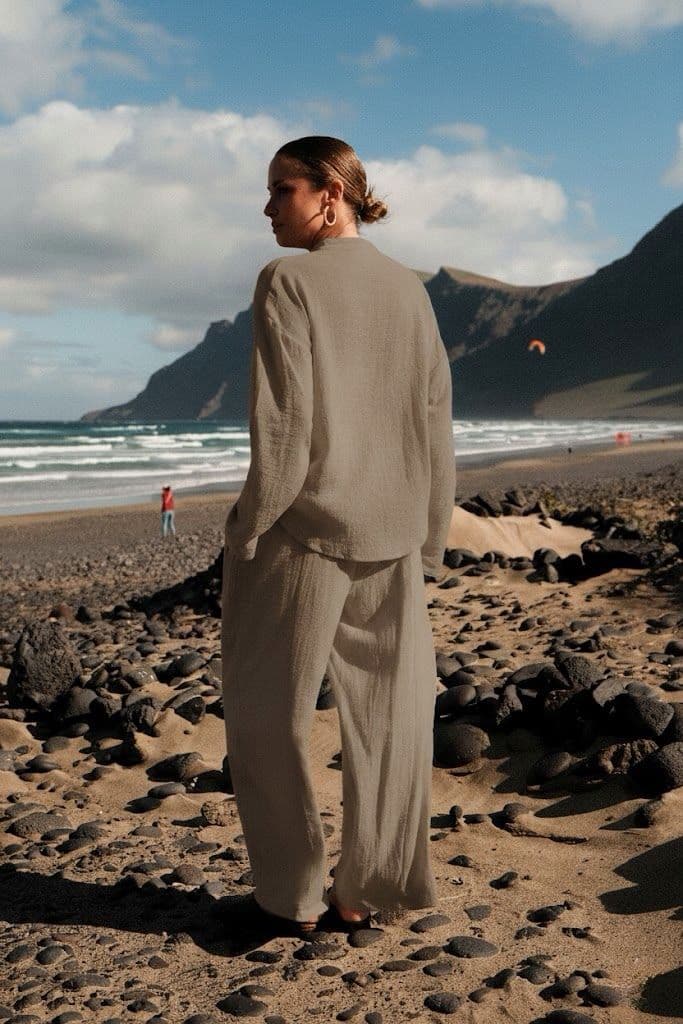 PANTALON COTON ET LIN 