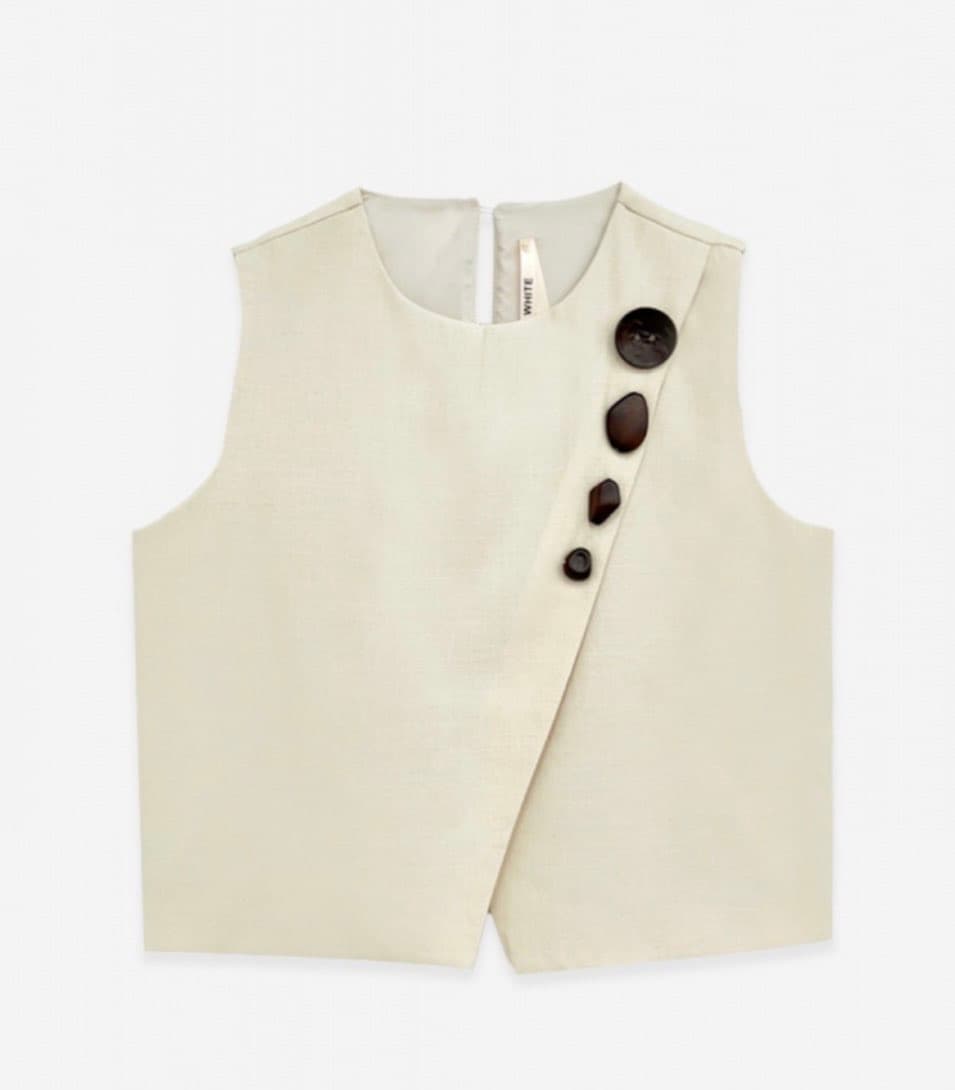 TOP SANS MANCHES EN LIN 