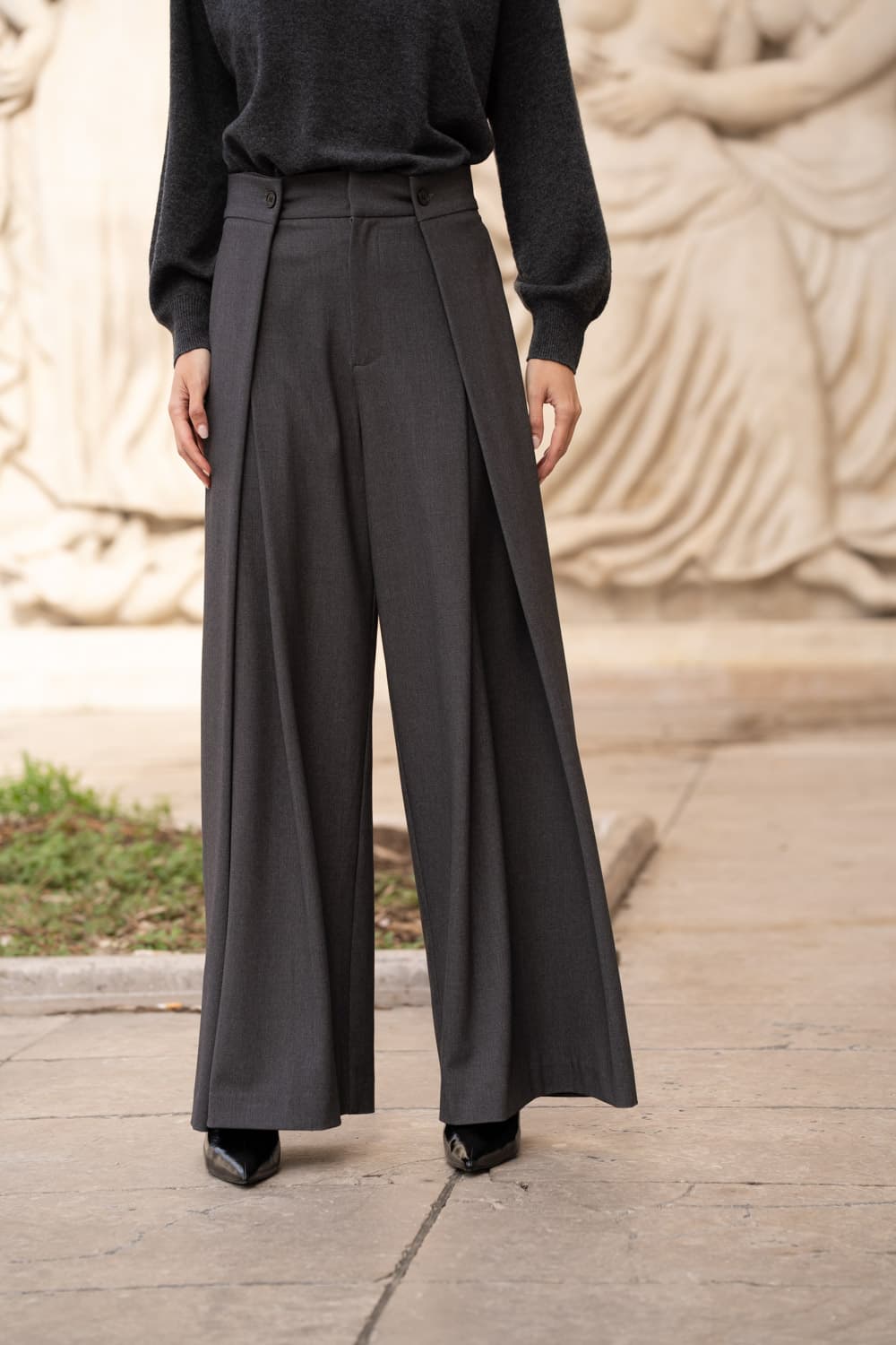 Pantalon Palazzo gris