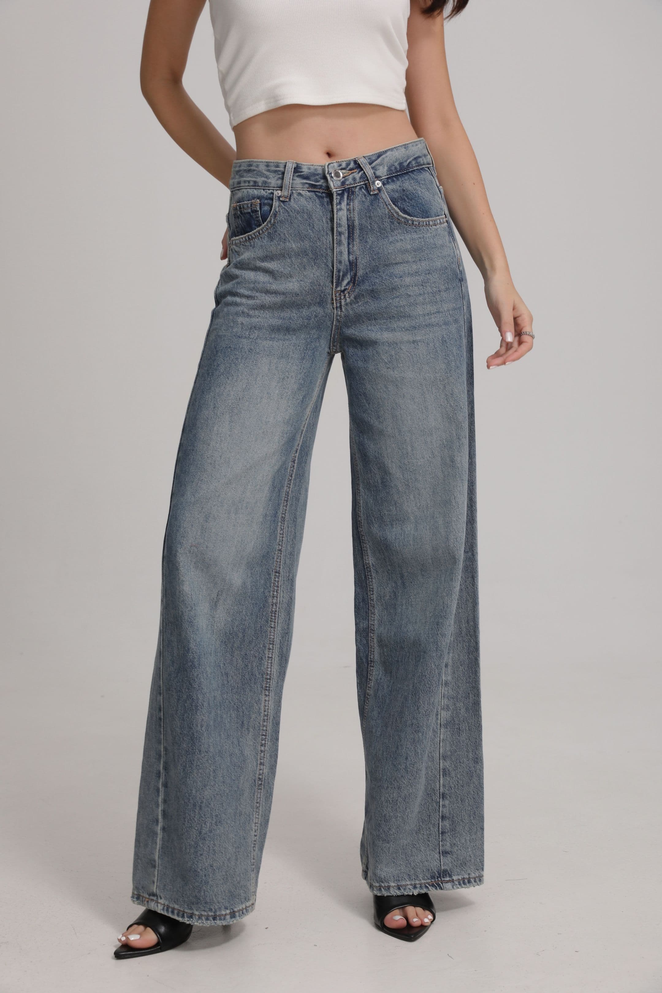 JEAN WIDE LEG TAILLE HAUTE 