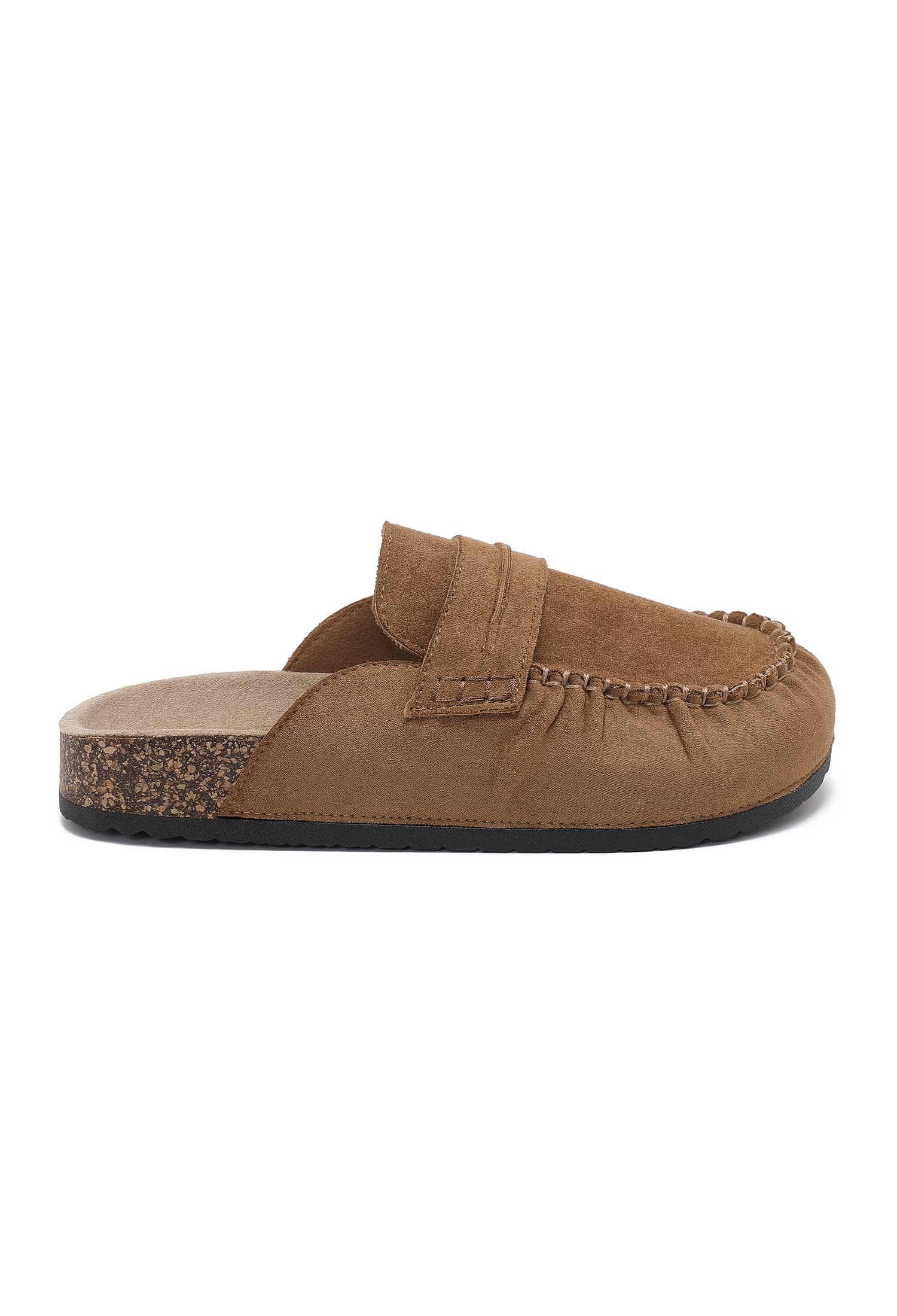 MULES PLATES EN SUÉDINE 