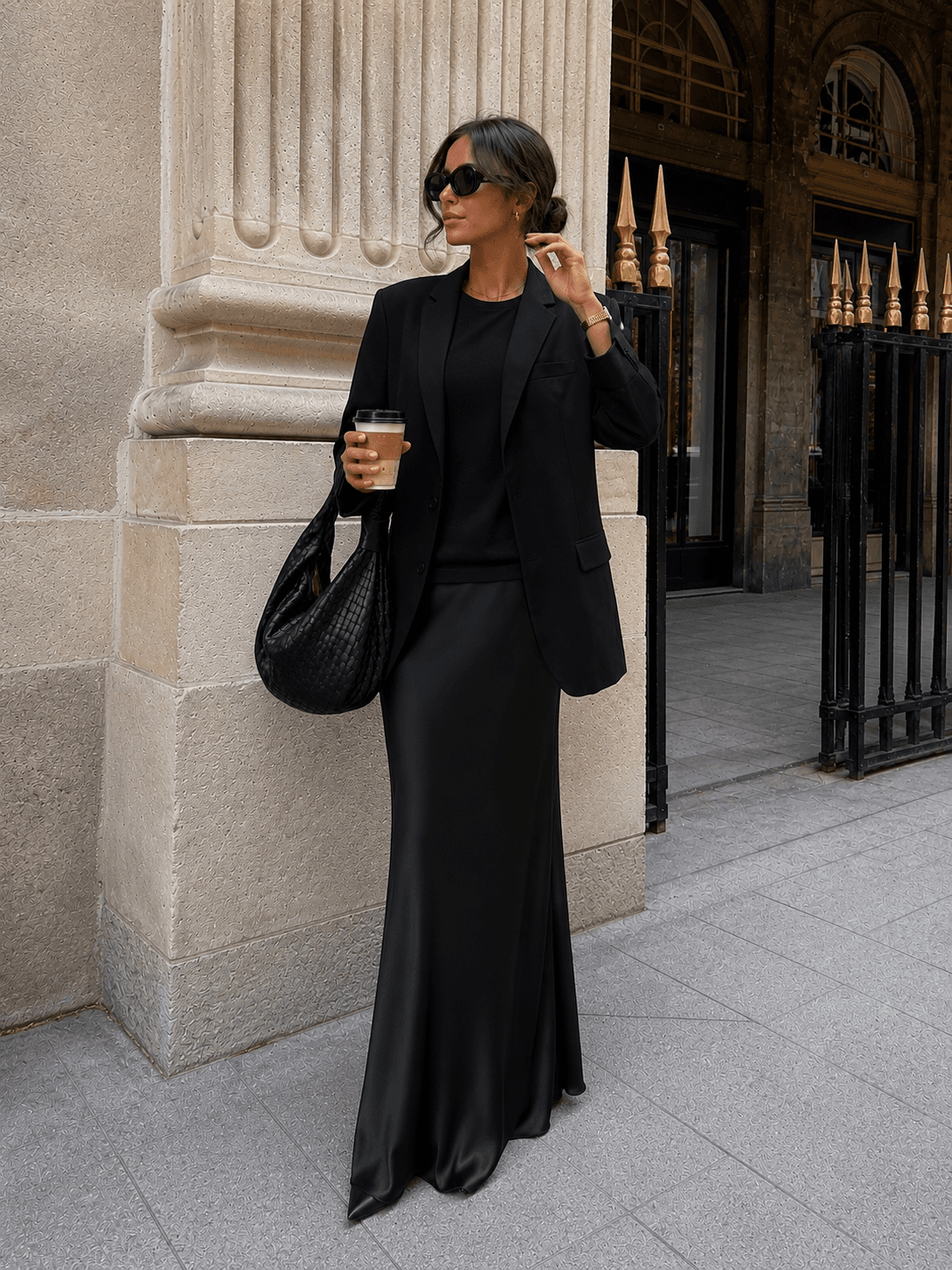 JUPE LONGUE SATIN